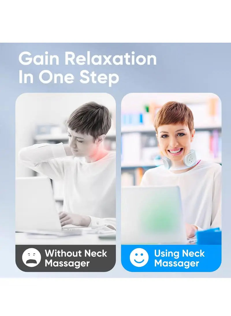 Smart Neck Massager with Heat – Cordless, Lightweight & Adjustable Souq Al Riyad