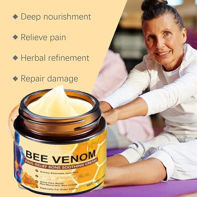Bee Venom Bone Soothing Cream | Massage Cream for Back, Knee and Joint Support