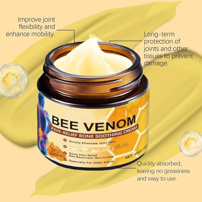 Bee Venom Bone Soothing Cream | Massage Cream for Back, Knee and Joint Support