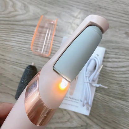 Rechargeable Electric Pedicure Foot File Callus Remover – USB Cordless Dead Skin & Cracked Heel Remover for Smooth Feet | Professional Foot Care Tool