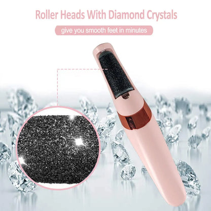 Rechargeable Electric Pedicure Foot File Callus Remover – USB Cordless Dead Skin & Cracked Heel Remover for Smooth Feet | Professional Foot Care Tool