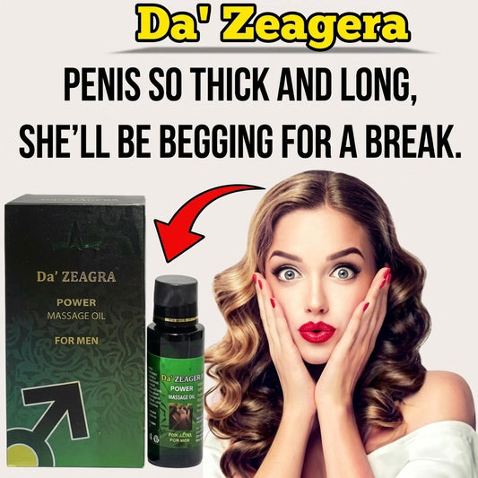 Da Zeagra Power Massage Oil for Men | Premium Body Relaxation & Muscle Relief Oil | Fast Absorbing Therapeutic Massage Oil