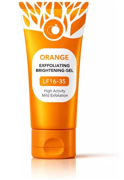 Orange Brightening Exfoliating Gel – Deep Cleansing Face Peeling Gel for Dead Skin Removal & Instant Glow – Smooth Radiant Skin